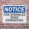 Signmission Fire Sprinkler Riser Downstairs OSHA Notice Sign, Plastic, 14in W x 10in L, 2PK OS-2PACK-NS-P-1014-L-12675 - alternate 8